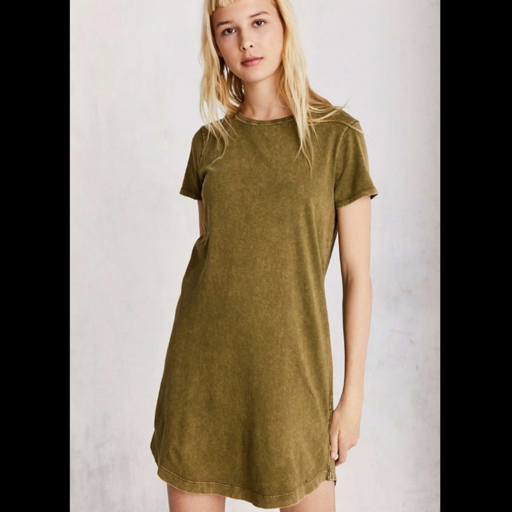 Urban Outfitters BDG Morisette T-Shirt Dress Green